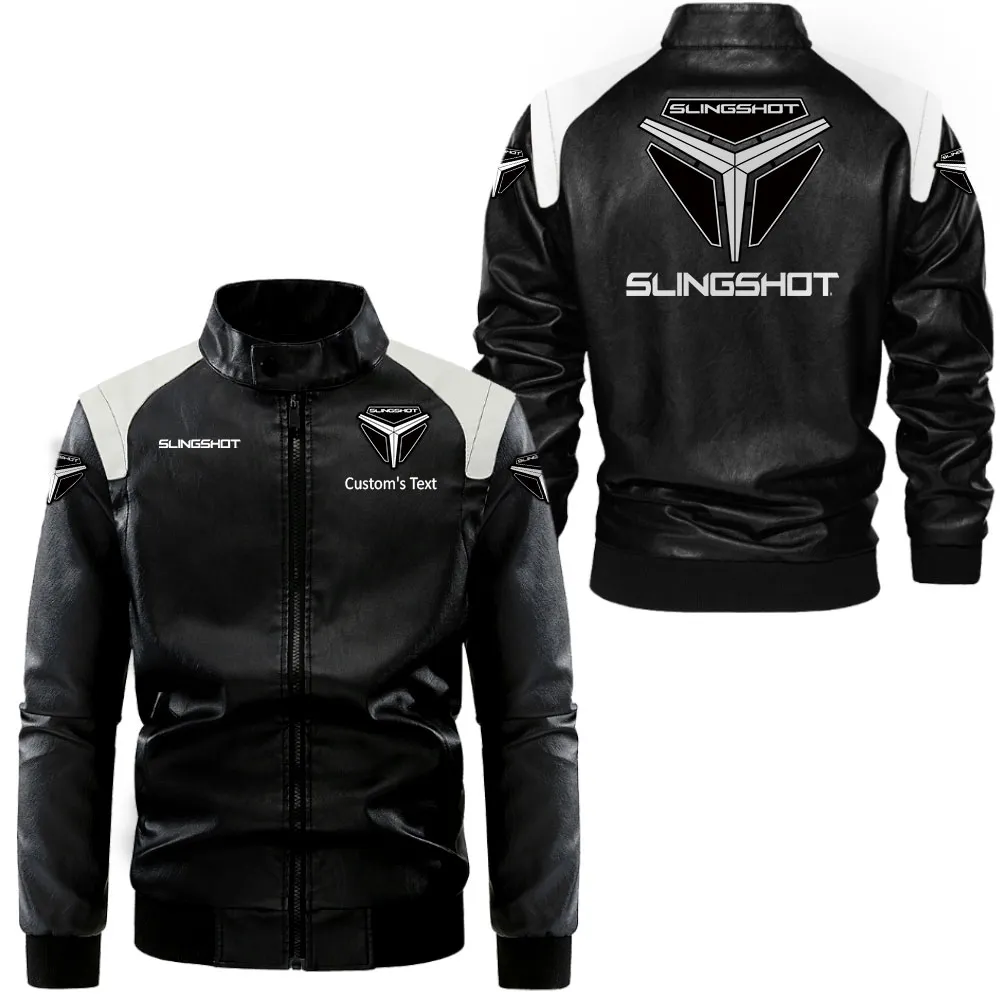 Black And White Leather Jacket, Rugged Everyday Two-Tone Jacket CAR080