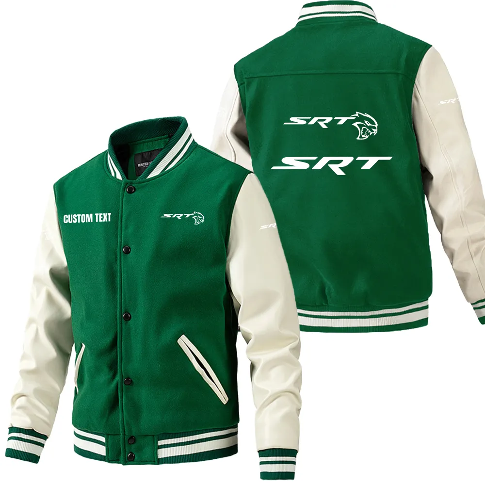 Bold Drive Leather Baseball Jacket, Streetwear Leather for Riders CAR180 - Green