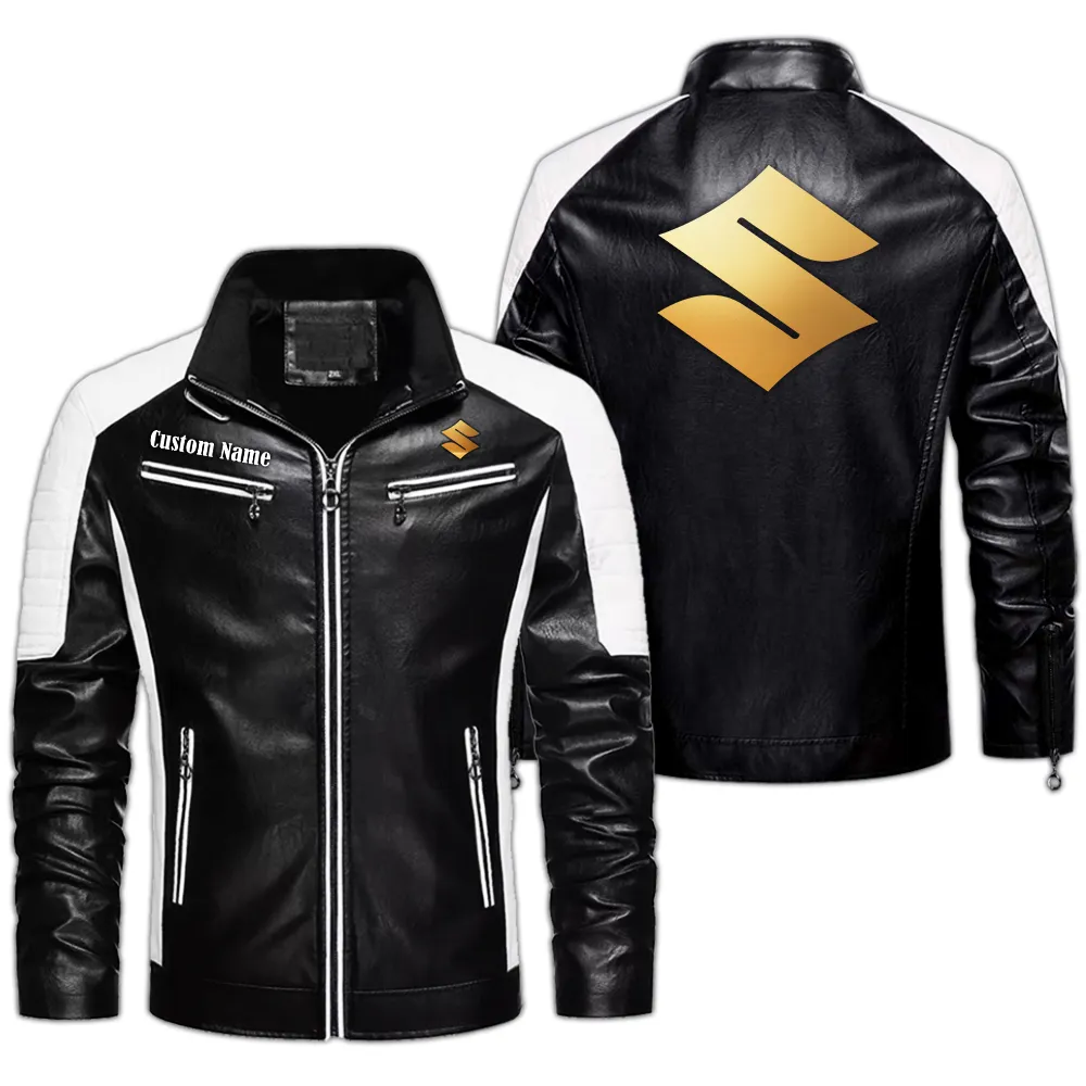 Garage Spirit Men's Pu Leather Jacket, Driven Style PU Leather CAR040 - Black