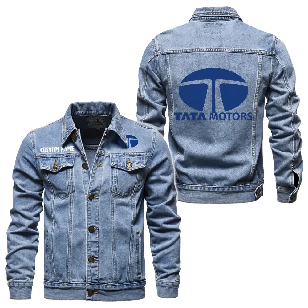 TerraMax Machines Denim Jacket, Streetwear Denim with Attitude CAR190 - Light Blue