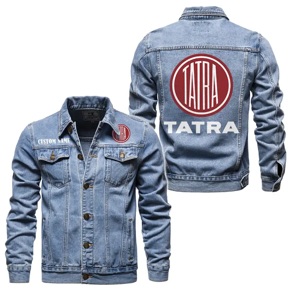 Utility Vehicle Denim Jacket, Classic Fit Gearhead Spirit CAR190 - Light Blue