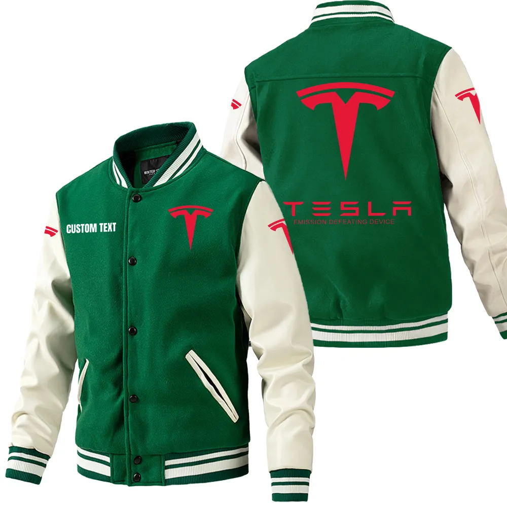 Everyday Motion Leather Baseball Jacket, Gearhead Pride in Leather CAR180 - Green