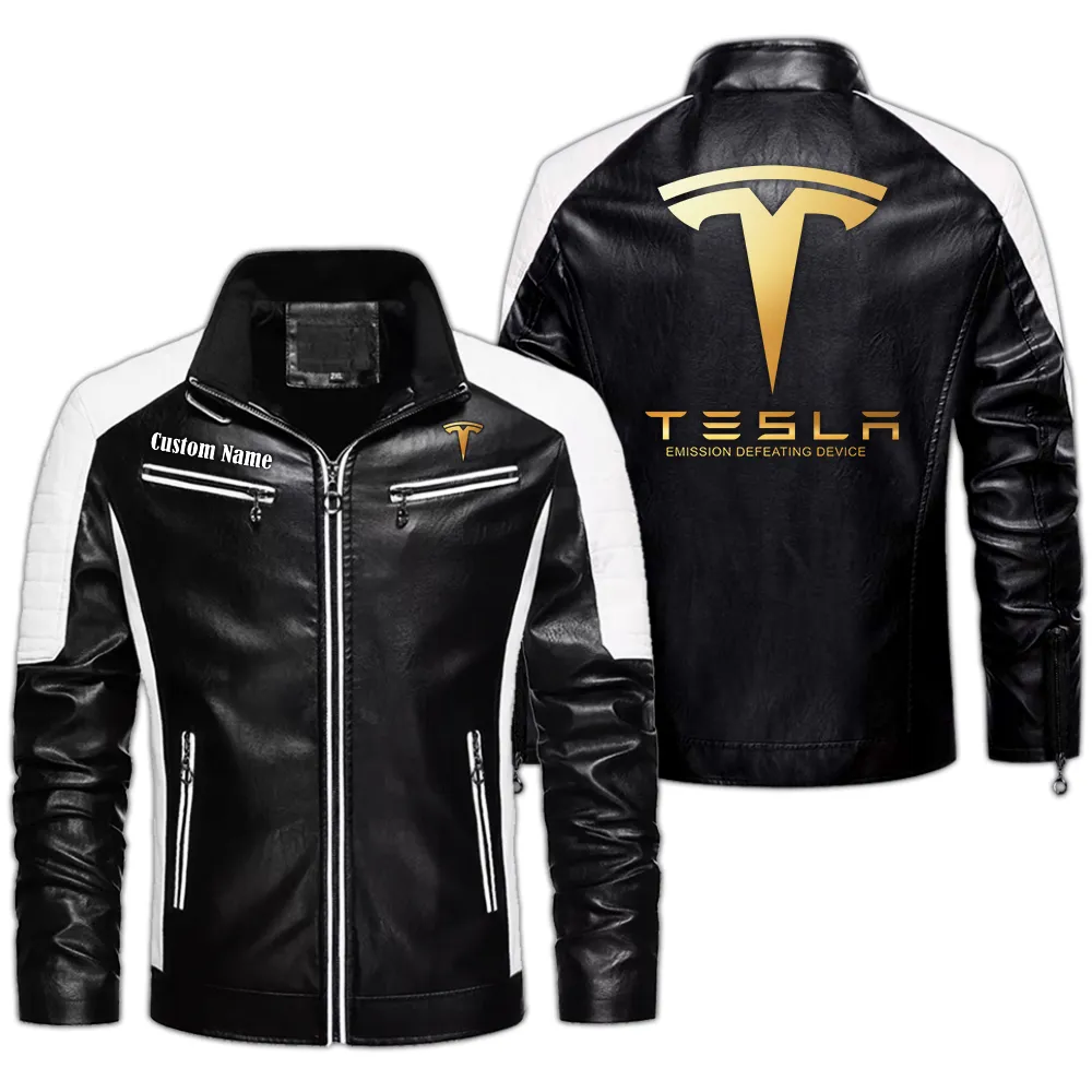 Everyday Motion Men's Pu Leather Jacket, Rugged Style for Drivers CAR040 - Black