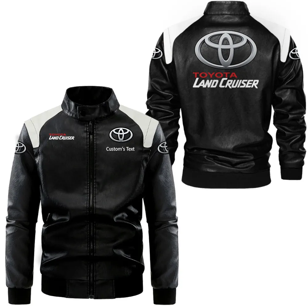Expedition SUV Black And White Leather Jacket, Black and White Roadwear CAR080