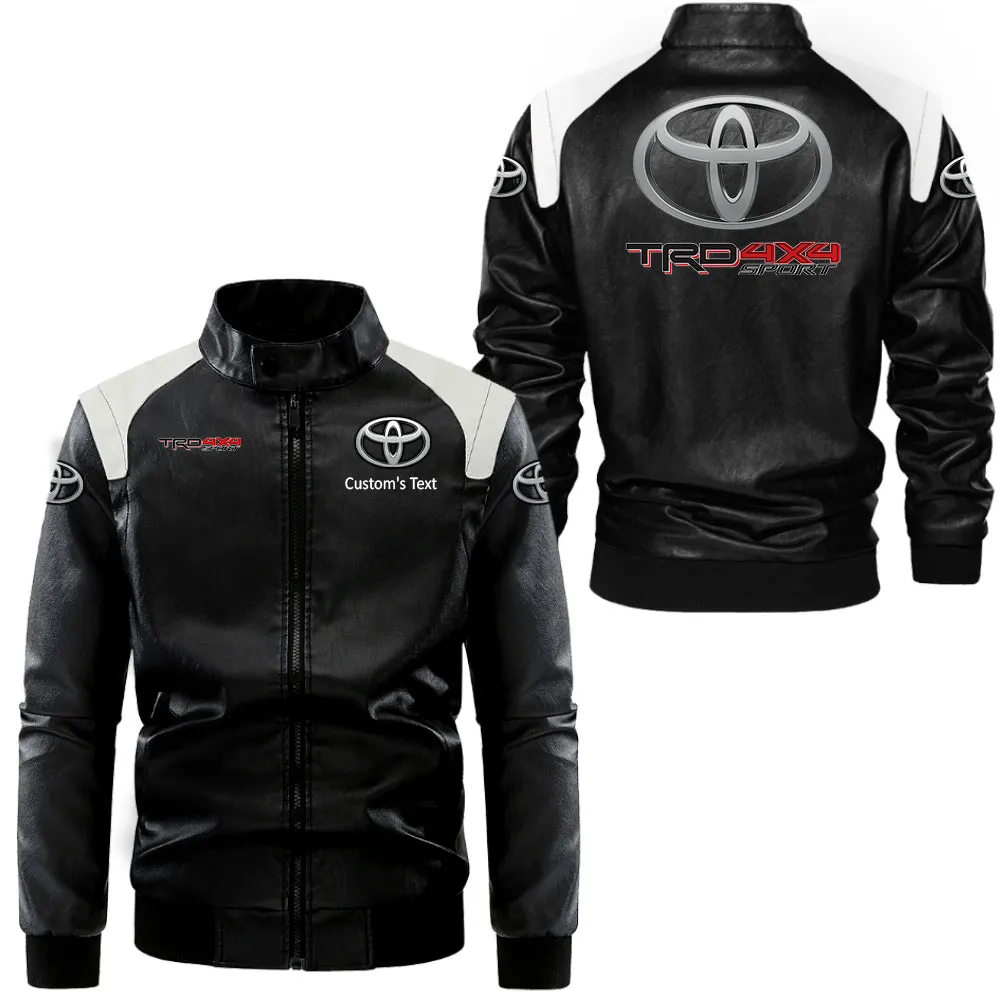 Engine Energy Black And White Leather Jacket, Driven Style in Two-Tone CAR080