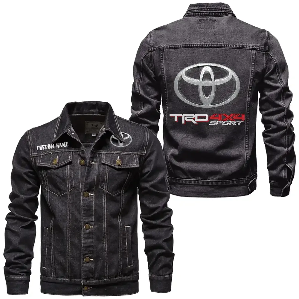 Road Spirit Denim Jacket, Car Lover's Denim Jacket CAR190 - Black