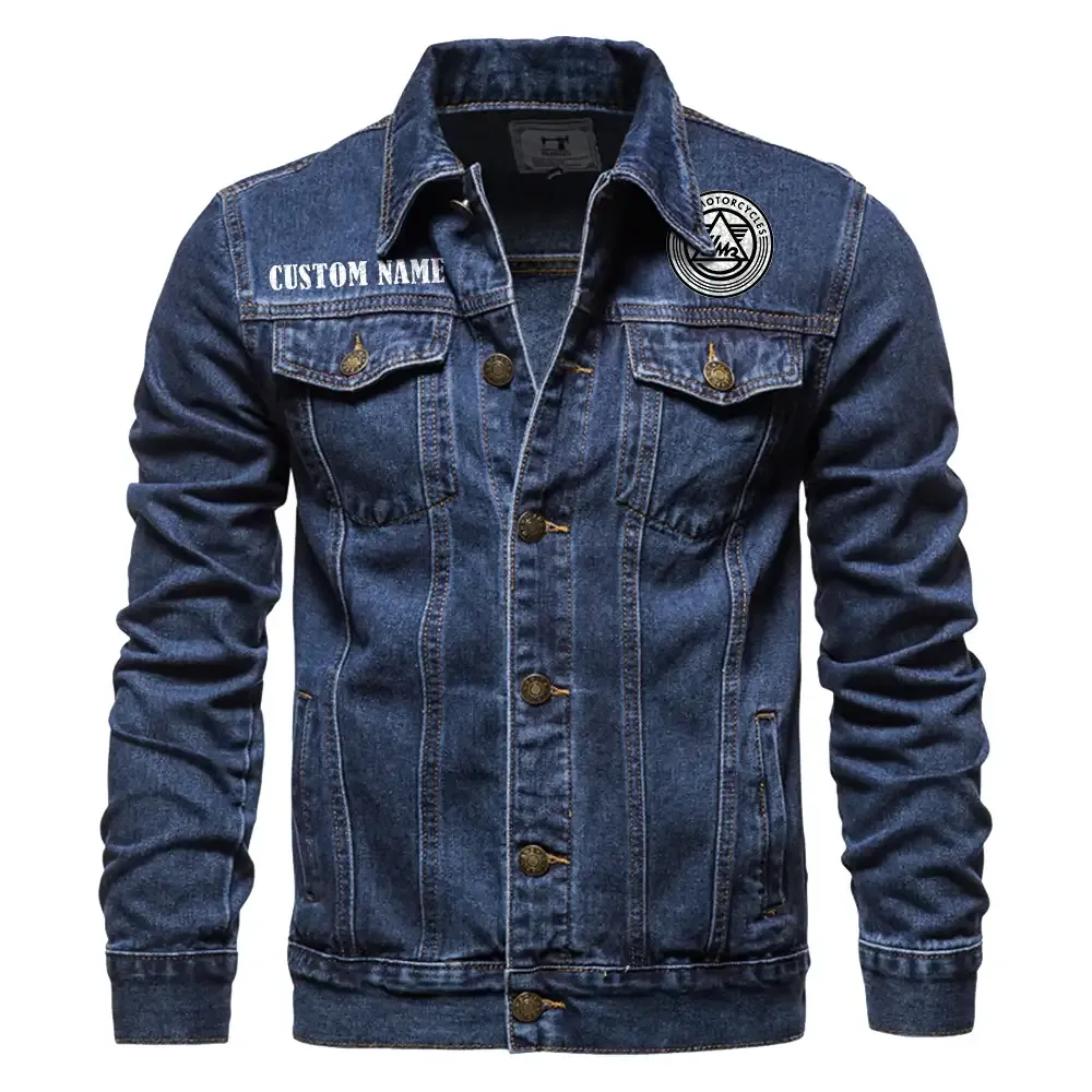 Adventure Motorcycle Denim Jacket, Performance Denim for Riders CAR190 - Dark Blue
