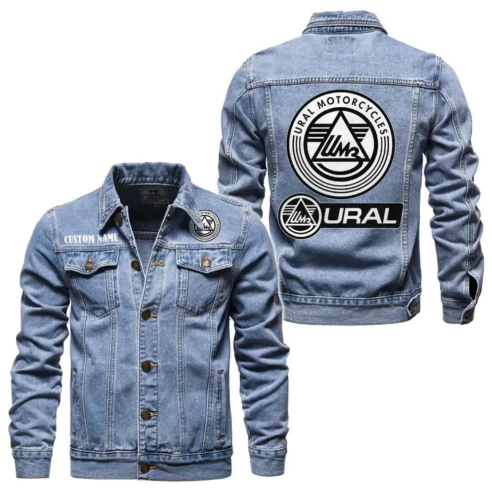 Rugged Road Bike Denim Jacket, All-Season Denim for Riders CAR190 - Light Blue