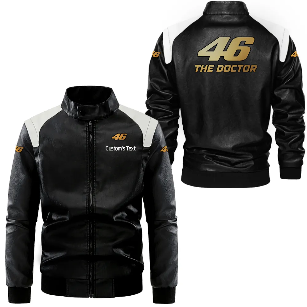 Fast Rider Black And White Leather Jacket, Garage Life Rugged Jacket CAR080