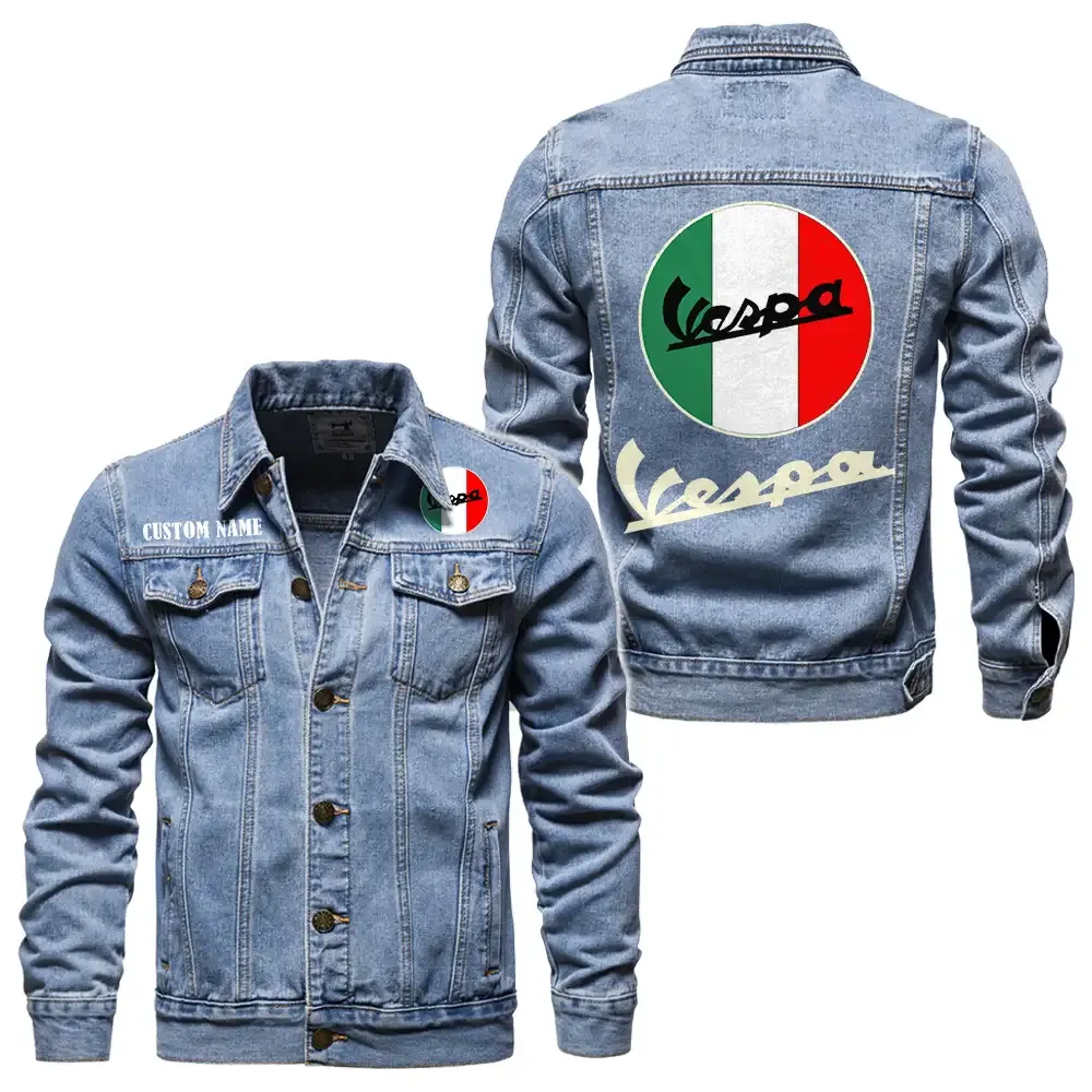City Cruiser Denim Jacket, Motorcycle Pride Denim Style CAR190 - Light Blue