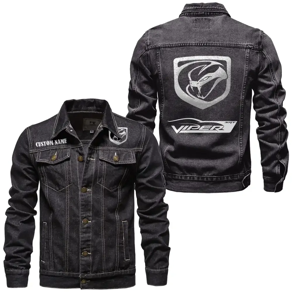 Durable Motion Denim Jacket, All-Season Denim for Riders CAR190 - Black