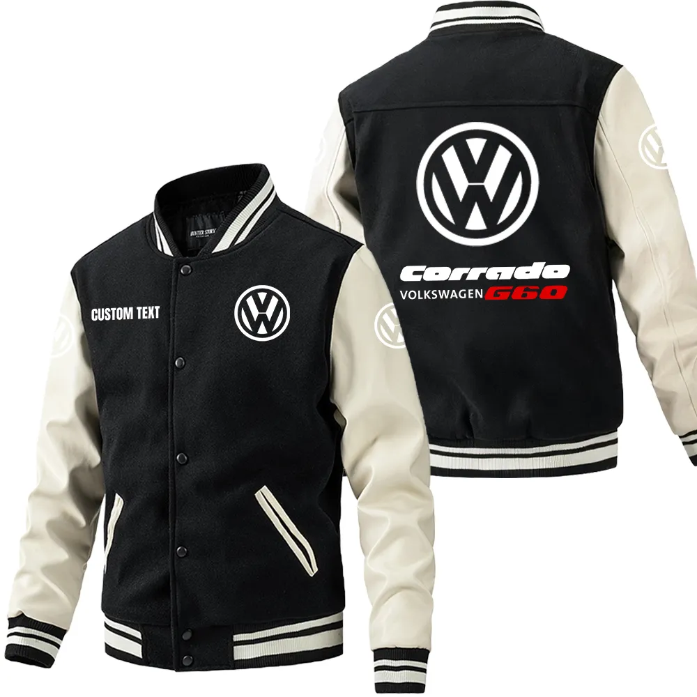 Lifestyle Ride Leather Baseball Jacket, Rugged Varsity Leather Style CAR180 - Black White