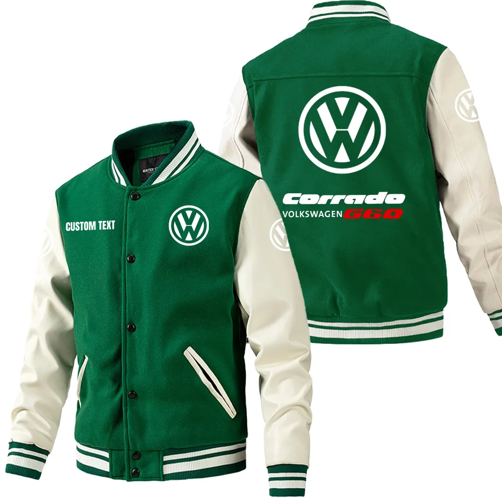 Lifestyle Ride Leather Baseball Jacket, Street-Ready Leather Jacket CAR180 - Green