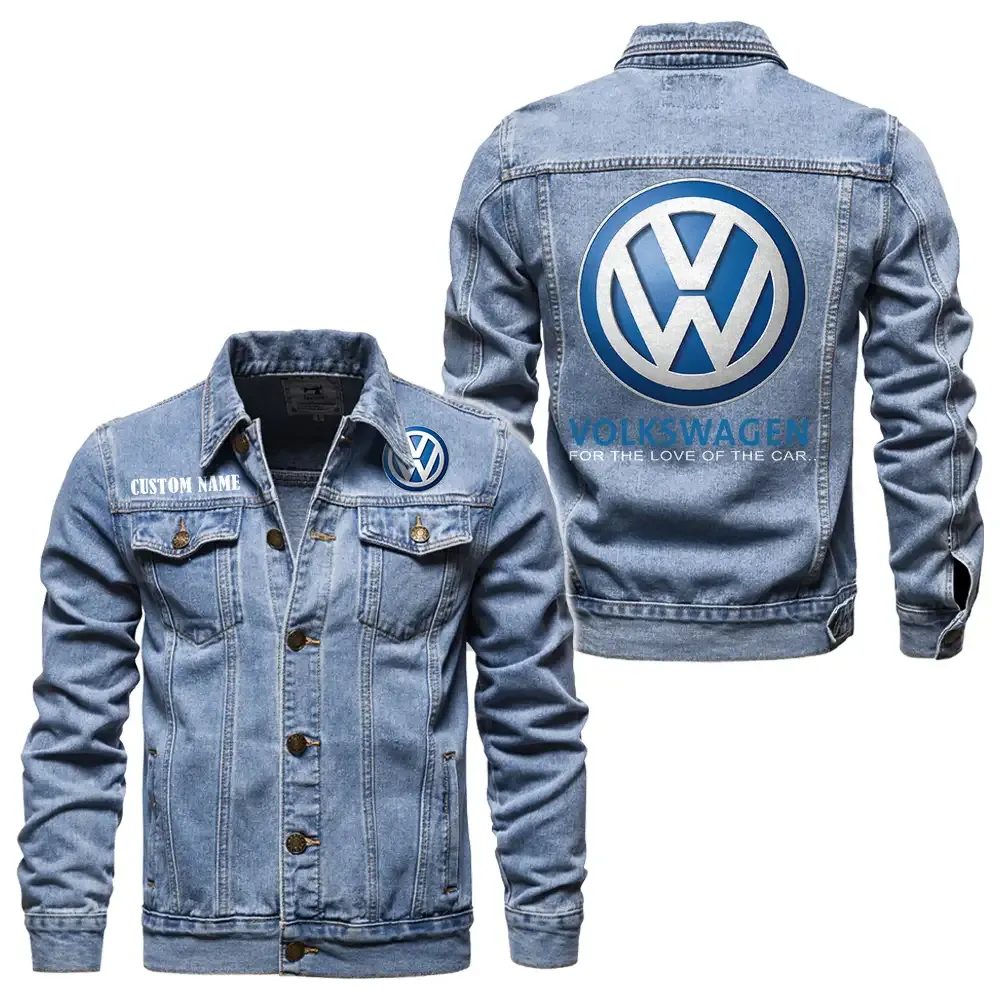 German Car Denim Jacket, Rugged Style Everyday Denim CAR190 - Light Blue