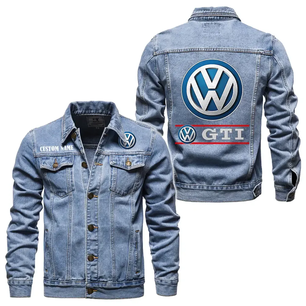 Engine Life Denim Jacket, True Gearhead Denim Look CAR190 - Light Blue