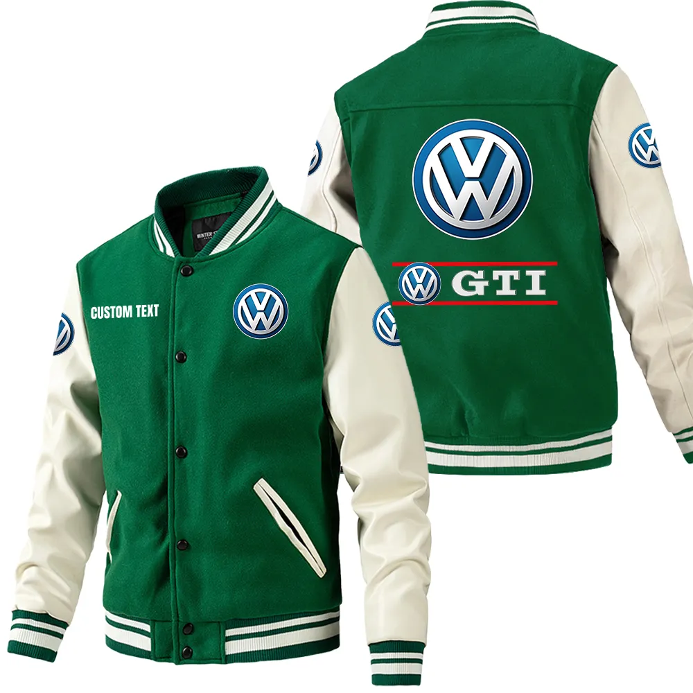 Bold Drive Leather Baseball Jacket, Road Life Leather Jacket CAR180 - Green