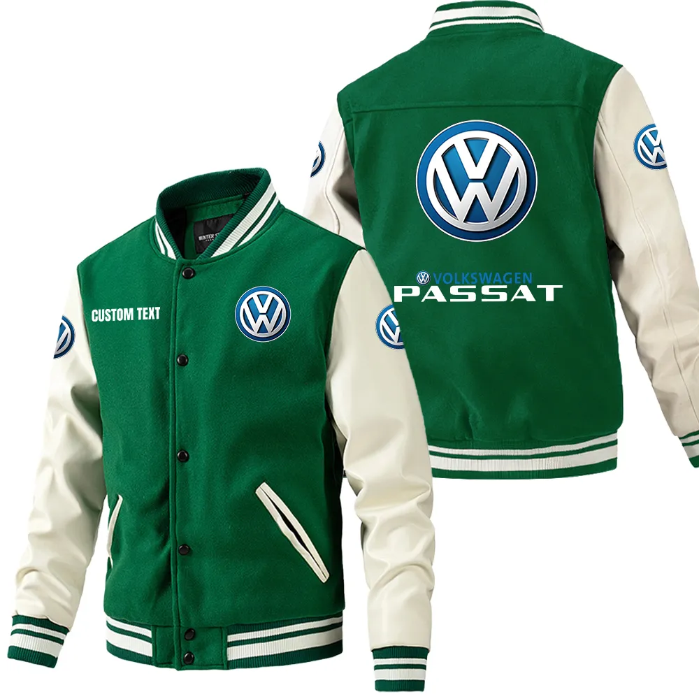 Strong Energy Leather Baseball Jacket, Durable Rider Leather Jacket CAR180 - Green