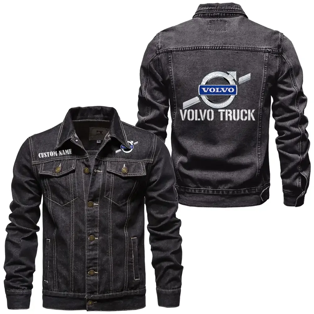 Engine Style Denim Jacket, Motorcycle Pride Denim Style CAR190 - Black