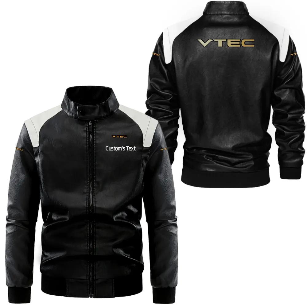 Lightweight Racer Black And White Leather Jacket, Classic Two-Tone Rider Jacket CAR080