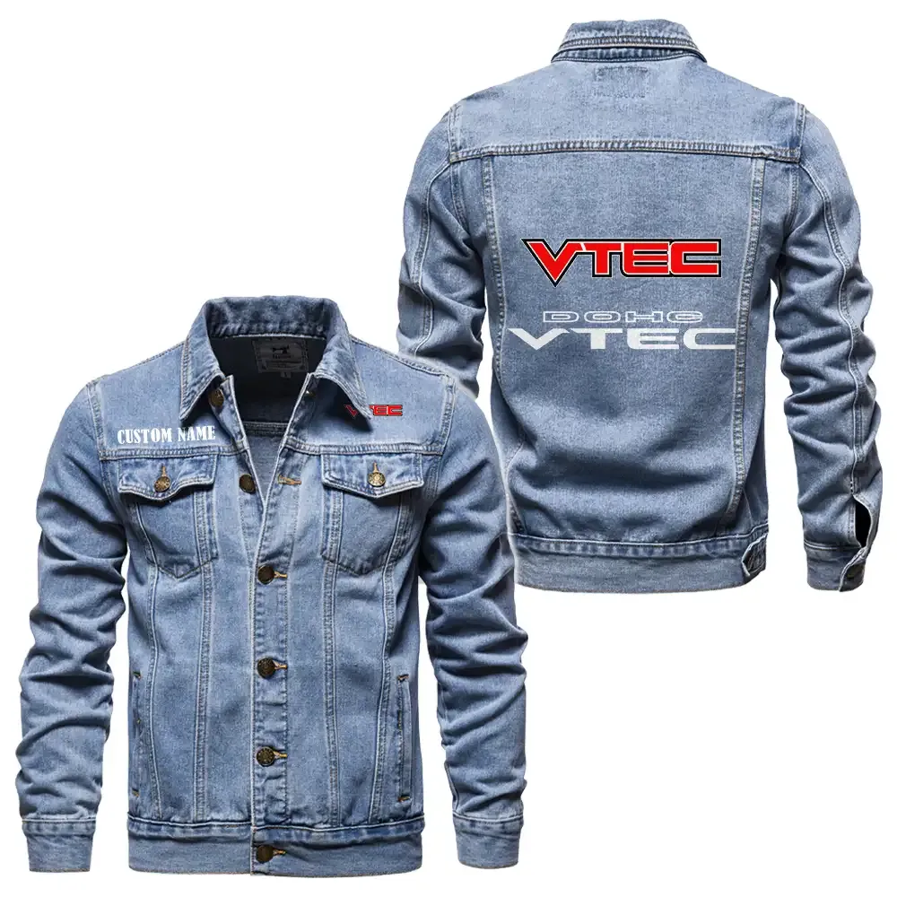 Lightweight Racer Denim Jacket, Bold Denim for Riders CAR190 - Light Blue