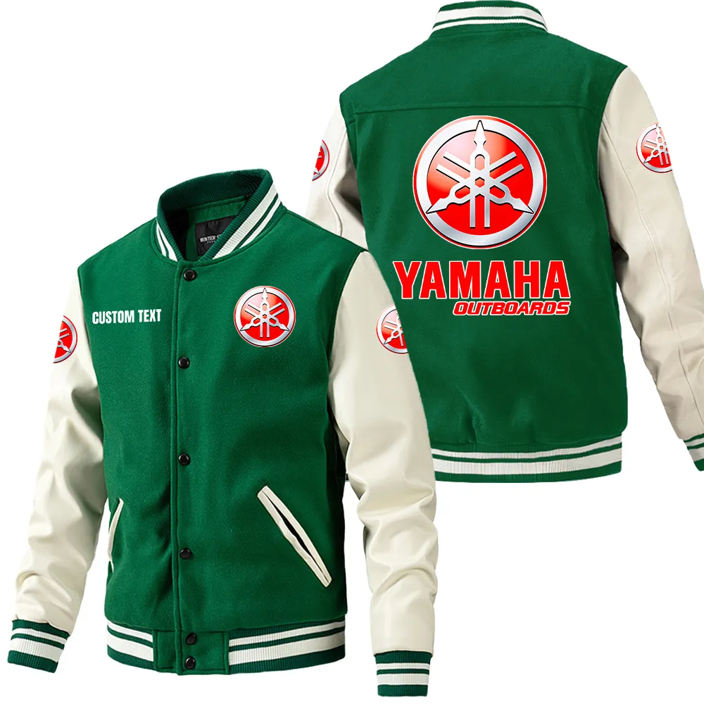 Strong Energy Leather Baseball Jacket, Bold Rider Varsity Jacket CAR180 - Green