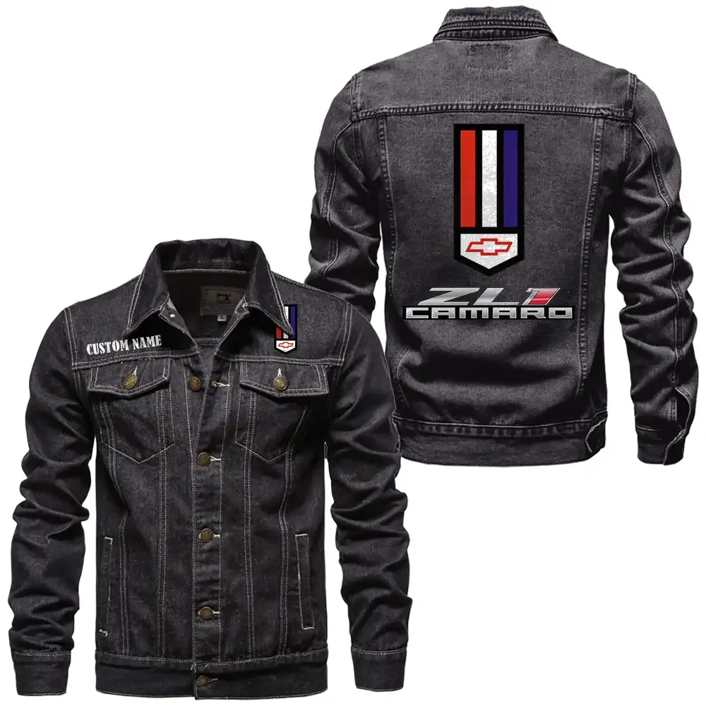 Lifestyle Ride Denim Jacket, Classic Fit Gearhead Spirit CAR190 - Black